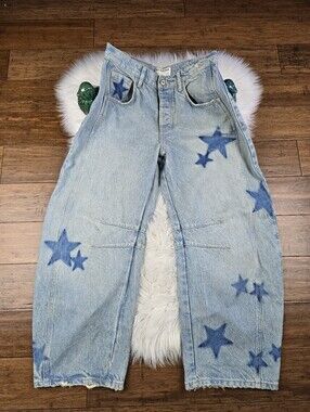 Free People We The Free Star Barrel Jeans 26